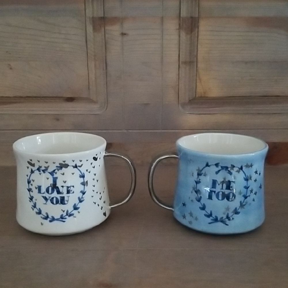Anthropologie Couples Mug Set